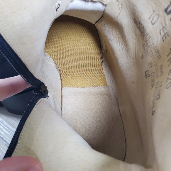 Durango 10 EE TR820 Black Leather 7" Side Zip Boots Men Western Boot Shorty Wide - Picture 9 of 9